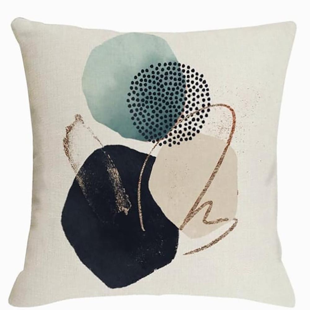 Геометрический узор в стиле туши и акварели Простая и элегантная наволочка Декоративная наволочка для подушки на диван или в спальню на молнии