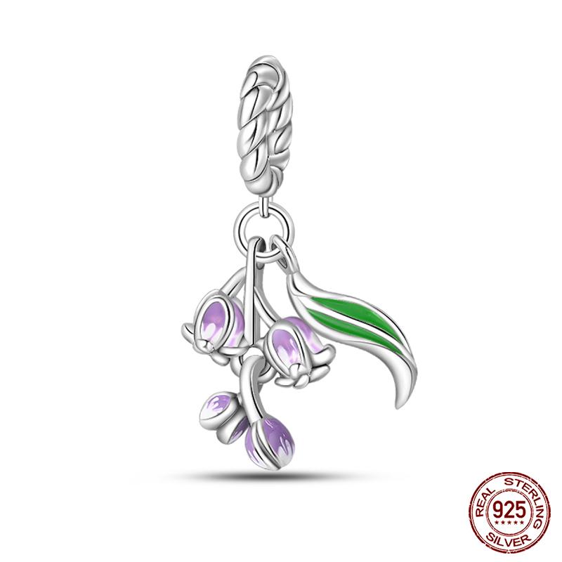 100% Медь Красивые Весенние Цветы Бабочка Светлячок Шармы Бусины Подходят для Оригинальных Браслетов Qikaola DIY Ювелирные Изделия