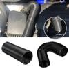76mm Car Air Intake Cold Pipe Flexible Ducting Feed Hose Induction Kit Black 1M