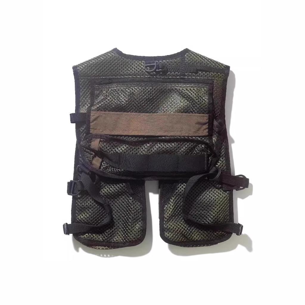American retro mesh fishing machine, vest for men and women, breathable lightweight vest, multi-pocket Luya fly fishing vest