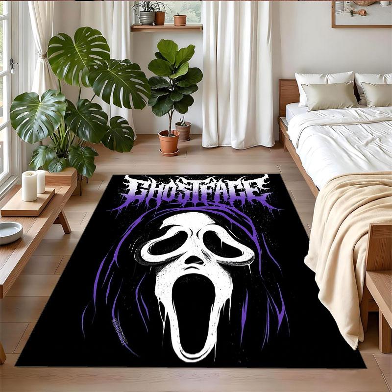 Crystal Velvet Rug Soft Non Slip Indoor Floor Mat Home DecorScream Ghostface