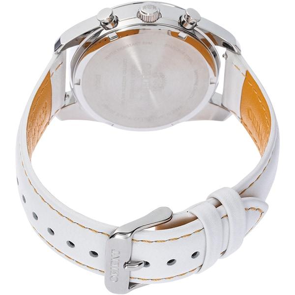 Orient TRN-TX0308S (Современный хронограф на солнечных батареях для мужчин из кожи Limited) Круглые часы белые