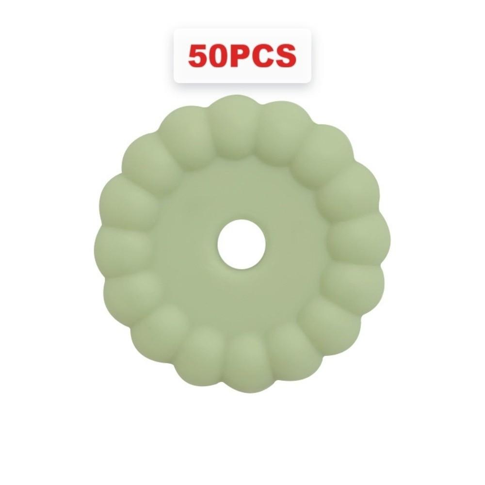50pcs Solid Color Round Silicone Beads 12mm Flower Silicone Beads For Bracelet Making