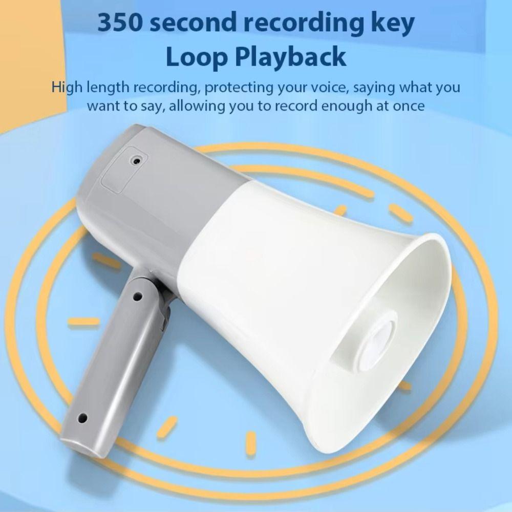 Adjustable Volume Portable Megaphone Foldable Handle Bullhorn Speaker  Fans