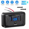 Upgraded Quick Charge 3.0 Pd Usb 3-Ports Car Rv Charger Socket Adapter 12V/24V Usb Power Outlet With Swith For Car Marine Bus