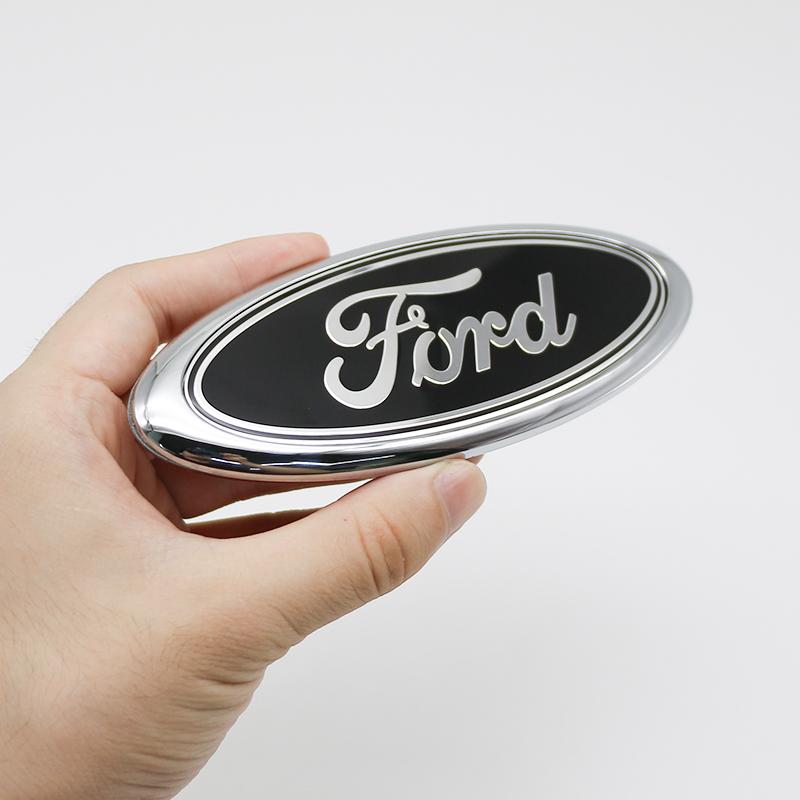 AACW1 15cm ABS Car Front Rear Trunk Badge Emblem Replacement For Ford Focus Mondeo EcoSport Ranger Fiesta Kuga Auto Tuning Accessories