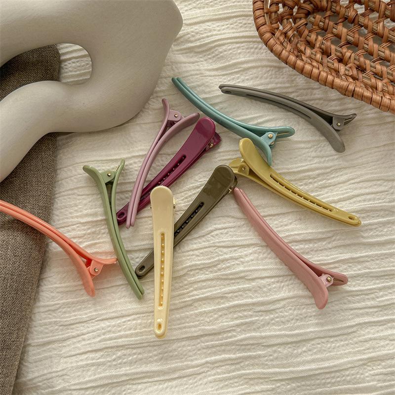 5 шт. однотонных зажимов-утиных клювов для женщин и девочек, милые красочные заколки для фиксации волос, заколки для челки, головные уборы, аксессуары для волос