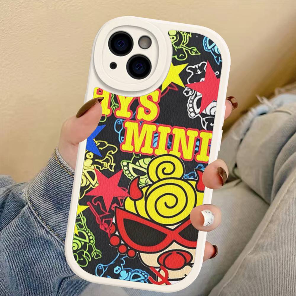 H-Hysteric Cute M-Mini Phone Case For IPhone 11 12 13 14 15 16 Pro Max Plus Leather Cover