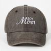 Vintage Boy Mom Embroidery Caps Washed Cotton Baseball Cap Fashion Sport Visors Cap  Gifts