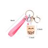 Wild Simulation Gift Silicone Ladies Car Accessories Pearl Milk Tea Keychain Bag Pendant Key Rings