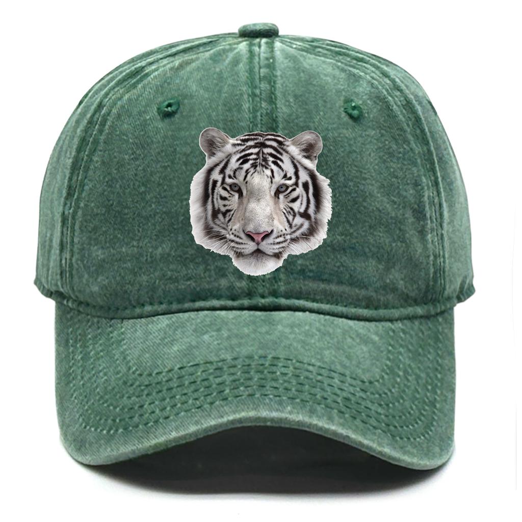 Tiger Head Print Adjustable Caps HD Animal Heads Man's Cap Casual Vintage-Inspired Snapback Baseball Hat One Size Fits All