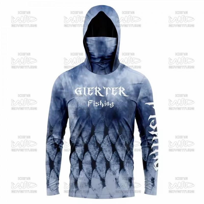 UV Protection Fishing Hoodie Quick Dry Breathable Long Sleeve Lightweight Outdoor Sport Shirt Men