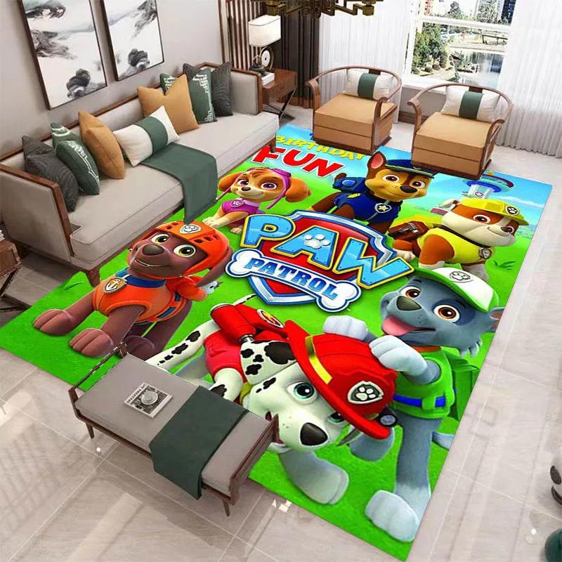 3D мультяшный ковер с принтом Щенячий патруль для гостиной, спальни, нескользящий ковер, домашний декор для спальни, ковер-зона, подарок на день рождения