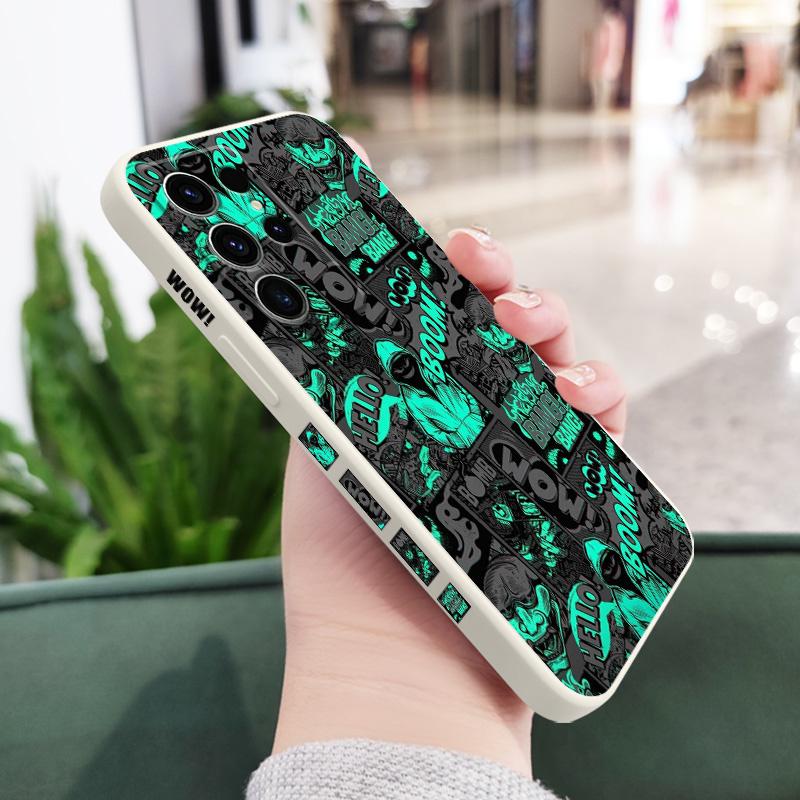 Черный Чехол-Клоун для Samsung Galaxy S25 S24 S23 S22 S21 S20 S10 S10E S9 Ultra Plus FE Note 20 Ultra 10 9 Plus