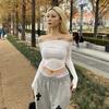 Sexy Slash Neck T Shirt Women Cotton Long Sleeves Cropped Tee Shirt Femme Slim T-shirt Female Black White Tops 2025