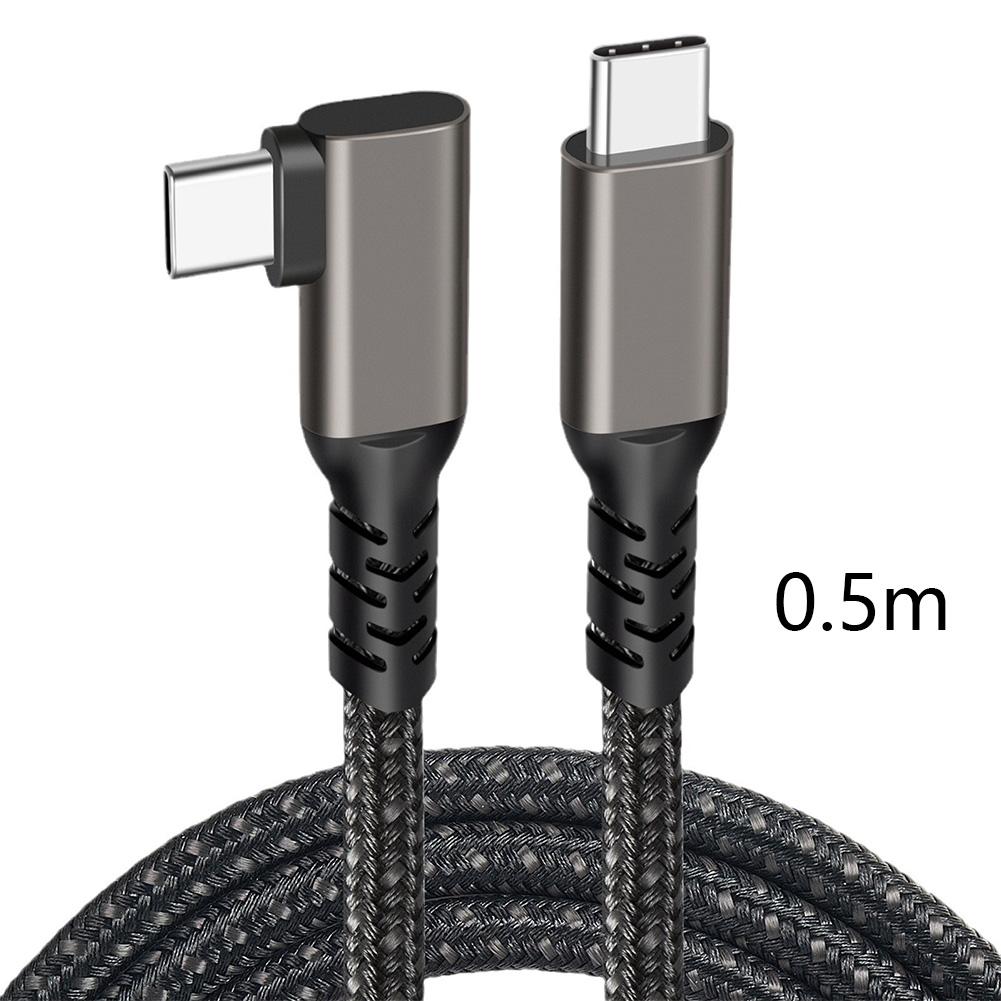 Кабель USB C — USB C 20 Гбит/с 3-0,2 м 5 А 100 Вт 4K60 Гц USB3.2 Gen2*2 Быстрая зарядка для VR-гарнитуры Oculus Quest Link Передача данных USB-C VR