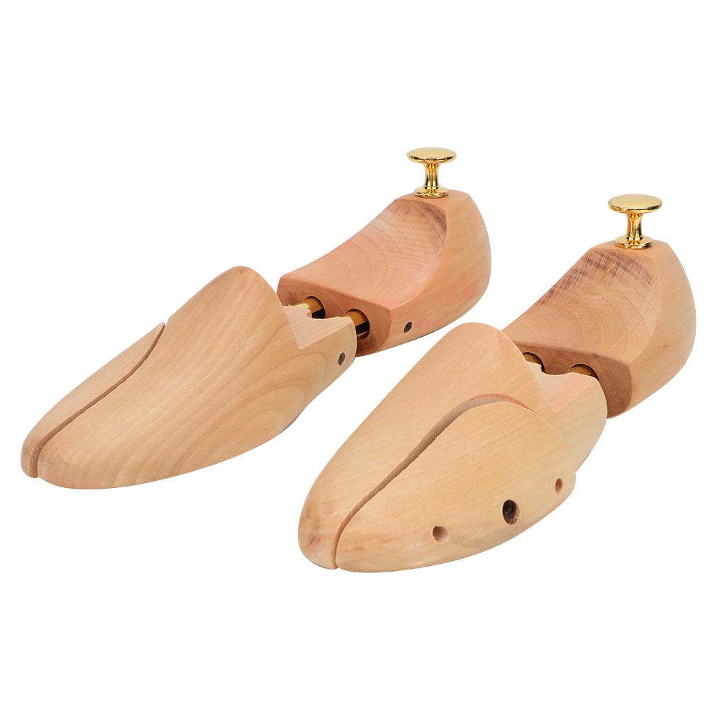2Pcs Wood Anti Deformation Anti Wrinkle Adjustable Women Men Shoe Tree Keeper(41 42)