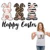 Iron On Patche Happy Easter Bunny New Washable T-Shirt Jeans Stickers Patches Heat Transfer Patches For Clothing Over Powder