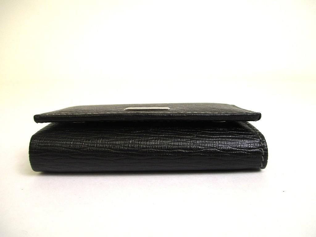Authentic Salvatore Ferragamo Black Leather Silver H/W 6Pics Key Case #a704 Refurbished