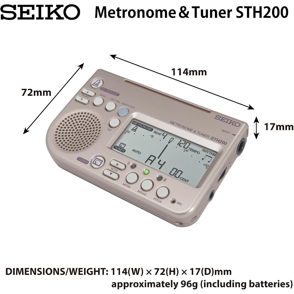 SEIKO Metronome & Tuner Gold STH200K