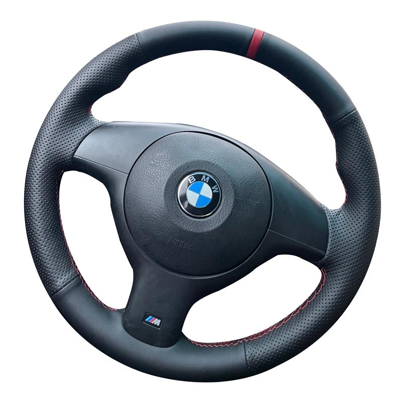 Ручное шитье, индивидуальный противоскользящий чехол из искусственной кожи на руль автомобиля, оплетка для BMW 330i 540i 525i 530i 330Ci E46 M3
