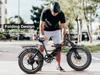 Electric Bicycle LOTDM200-II Folding Electric Bicycle 20 x 4.0-inch Thick Tire Mountain Electric Bicycle with 48V 13Ah Detachable Battery E-bike