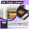 8PCS Air Fryer Liners for Emeril Lagasse 26 QT French Door 360 Air Fryer, Teflon Mat Non-Stick Oven Liners for Bottom of Oven, Reble Oven Liner for