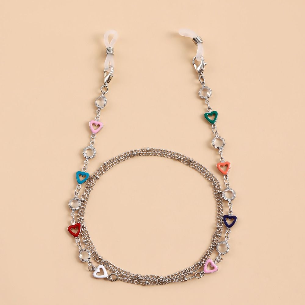 Металлическая цепочка Цепочки для солнцезащитных очков Цветные бусины Шнурки для очков Металлическая цепочка для очков Женщины Девочки