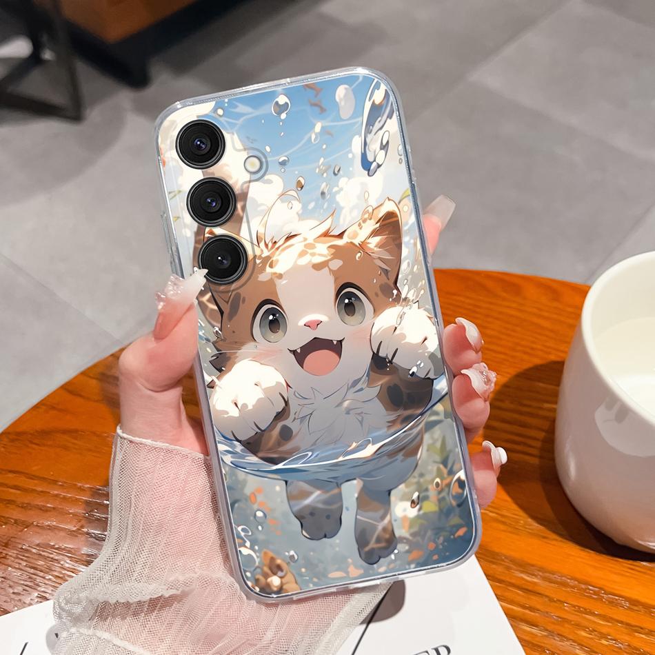 Чехол для Samsung Galaxy S25 FE Plus Ultra Прозрачный с рисунком цветов Задняя крышка для Samsung S 25 Ultra Мягкие противоударные чехлы для телефона