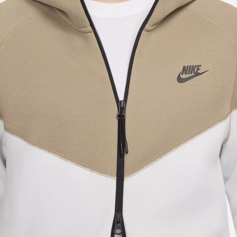 Nike Повседневная толстовка с капюшоном с длинным рукавом с логотипом, мужская толстовка Summit-White Khaki Black FB7922-121