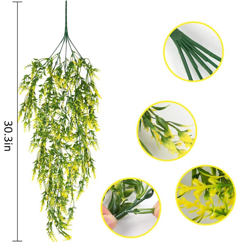 Artificial Ivy Flower Vine Garland Lavender Wall Hanging Home Garden Trailing Basket Plants