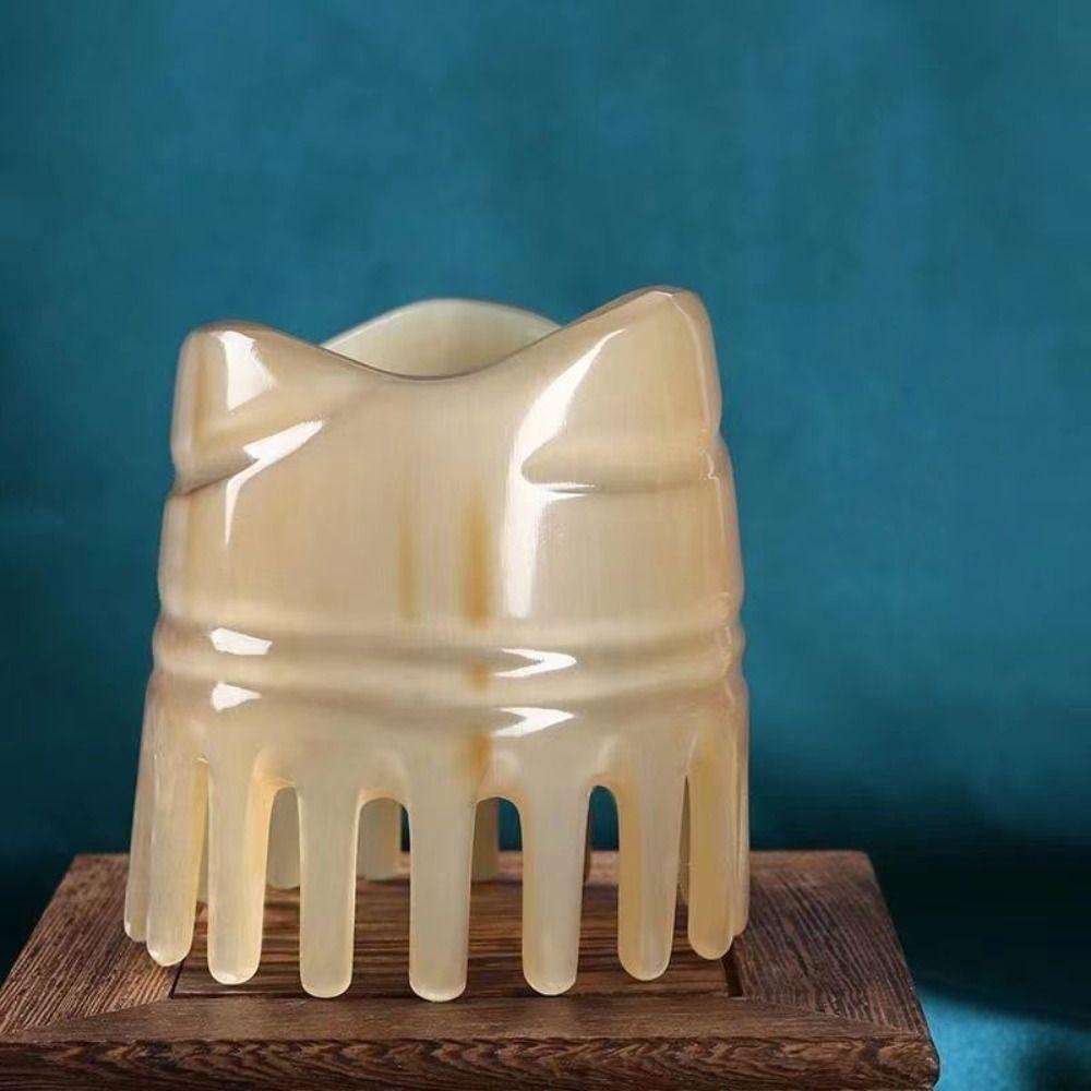 Gua Sha Ox Horn Massage Comb Meridian Scrapping Buffalo Horn Meridian Comb Men