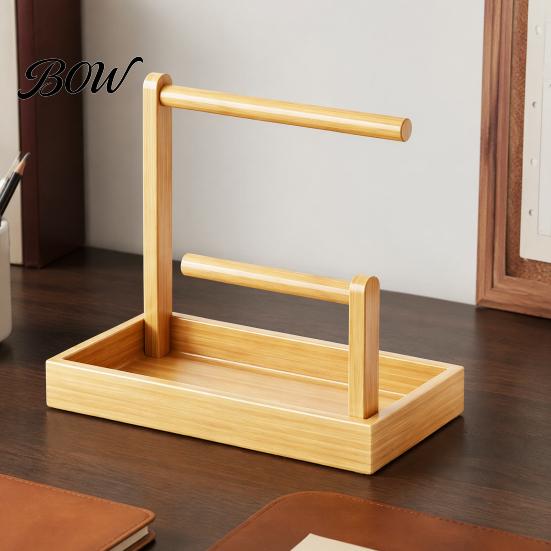 Compact Sundries Holder Wooden Headband Organizer, Large Capacity Storage Box, Space Minimalist Unit Saving Multi Purpose Container, for Hair