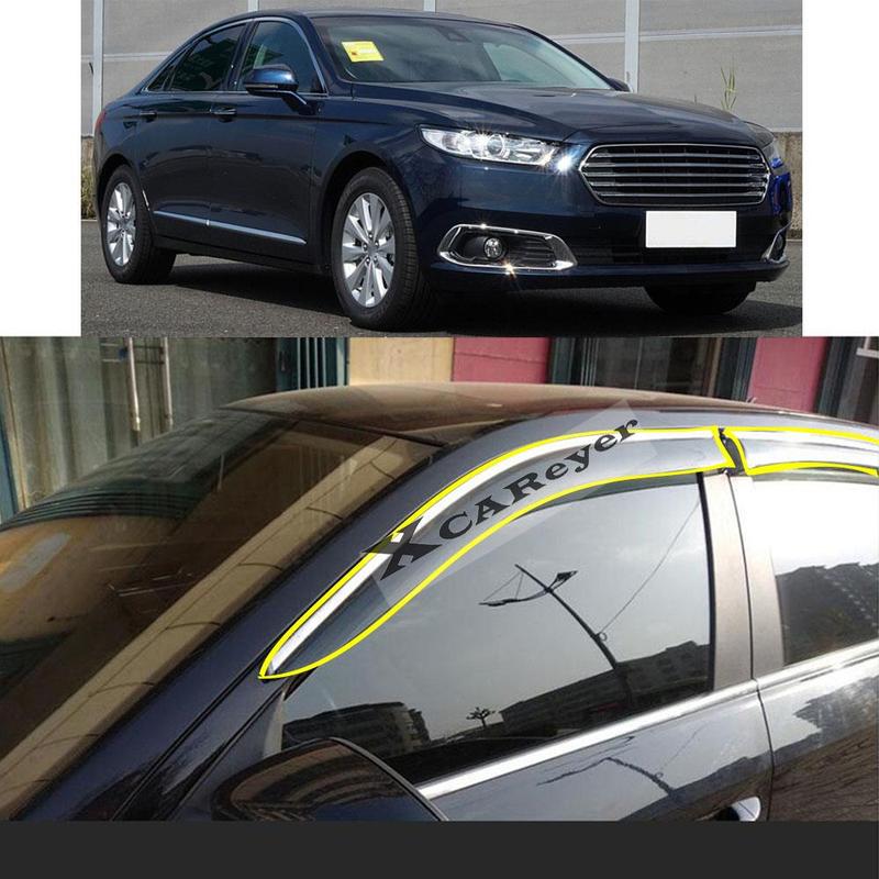 Для Ford Taurus 2016 2017 2018 Стайлинг-наклейка на кузов автомобиля Пластиковые дефлекторы окон (ветровики) Защита от дождя/солнца Вентиляционные элементы