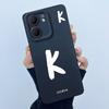 For OPPO A5x CPH2725 Cover Case Lucky Initial Letter Couple Silicone Soft Matte Phone Bumper for Oppo A5x 4G 5G 2025 Casing