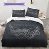 Custom Name,Washington Capitals Pattern Bedding Home Decoration Birthday Gift ( 1 duvet cover + 2 pillowcase, without core),fan merchandise.