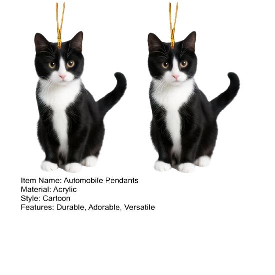 Собака Кошка Автомобильный Шарм Акриловый Подвеска на Зеркало Заднего Вида Милый Брелок для Рюкзака Уникальная Форма Автомобиль