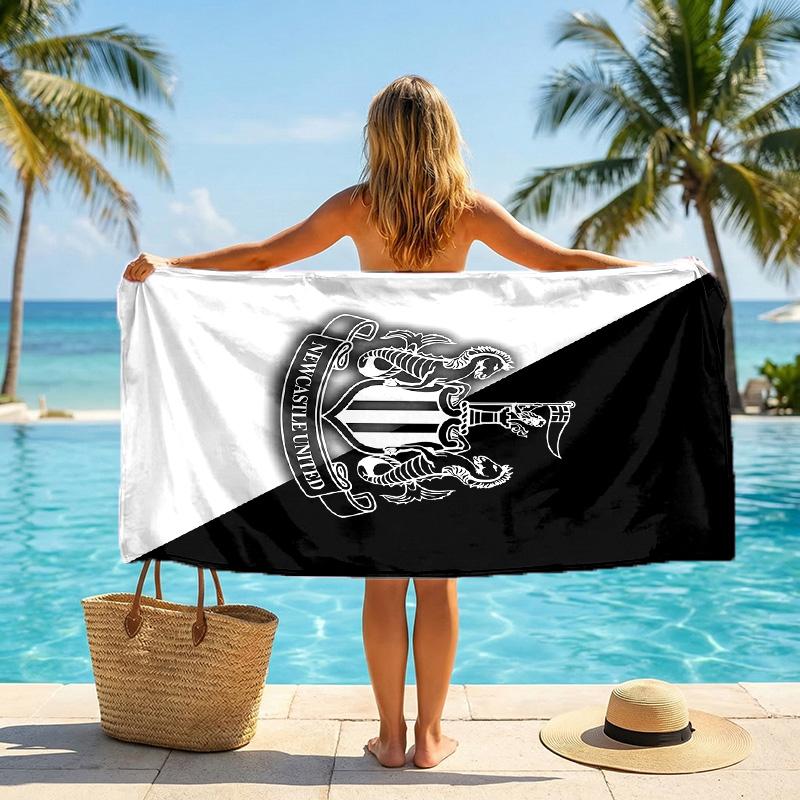 Newcastle United Football Beach Towel Soft Microfiber Summer Towel Quick Dry Absorbent Towel for Beach Swimming Pool Travel