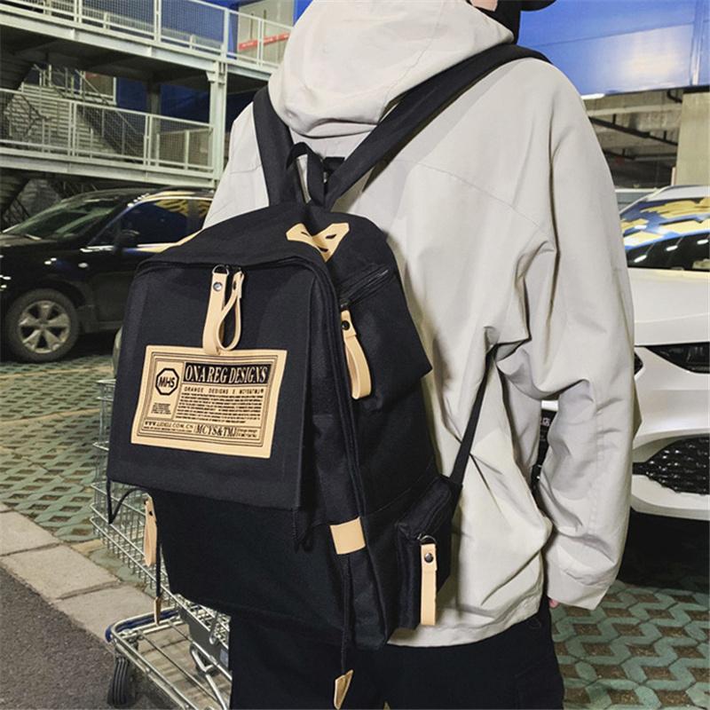 Рюкзак для средней школы, простой школьный рюкзак из хлопка и холста, прочная дорожная сумка для мальчиков и девочек