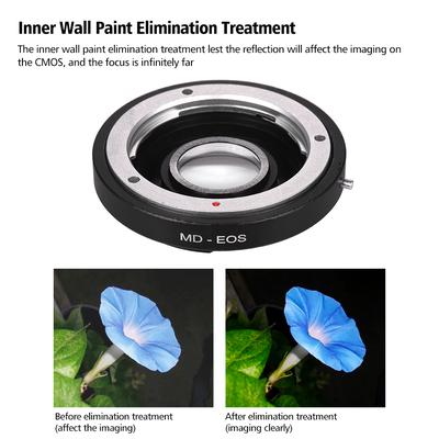Переходное кольцо для крепления объектива MD-EOS с корректирующей линзой для объектива Minolta MD, подходящего для Canon EOS EF