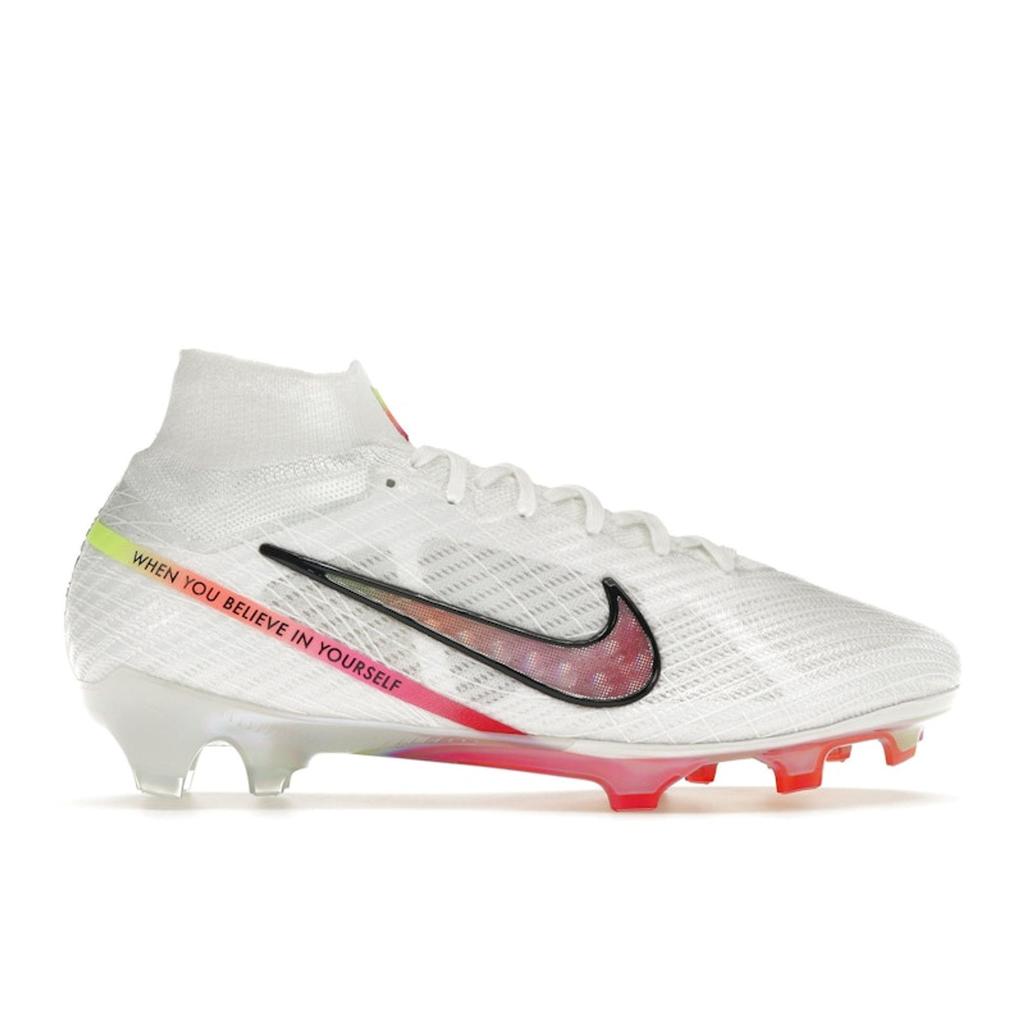 Marcus Rashford X Nike Zoom Mercurial Superfly 9 Elite FG Better Believe It Men Sneakers White Black FD1171-100