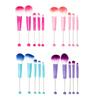 5pcs Jewelry Beaded DIY Eye Brush Detachable Beads Makeup Brushes Set for Women Girls Professional Cosmetics Makeup Tool