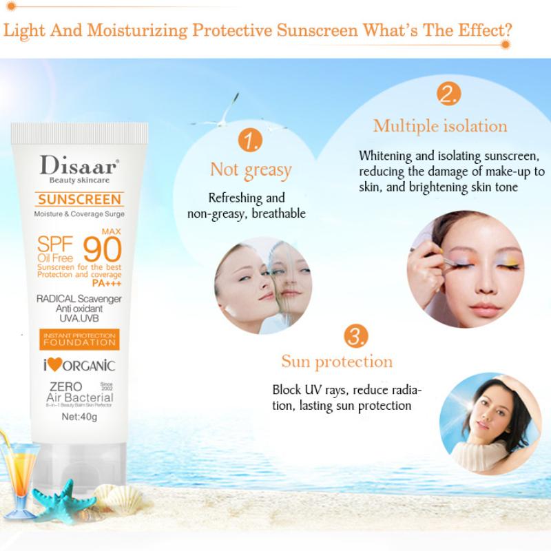 Facial Body Sunscreen Whitening Sun Cream Sunblock Skin Protective Cream Anti Sun Facial Protection Cream SPF 50/SPF 90