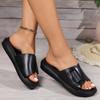 Весенние модные новые сексуальные удобные популярные однотонные сандалии повседневные женские тапочки с квадратным носком на толстой подошве