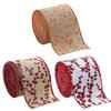 Xmas Gift Christmas Ribbon DIY Burlap Ribbon New Fabric Swirl Ribbon