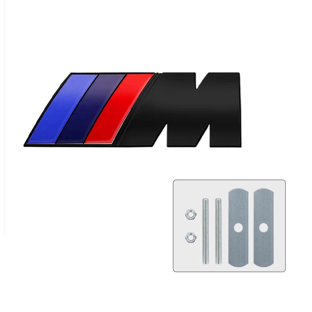 For BMW M M3 M5 POWER E90 E92 E93 F20 Sticker 3D Metal Auto Front Grille Badge Decoration Car Emblem Modification Accessories xs3