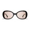 CHANEL Hollow temple design, metal acetate fiber, butterfly-shaped sunglasses, same style for men and women, black