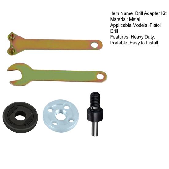 Комплект переходника для электрической шлифовальной машины и дрели Сверхпрочный Стандартный переходник для дрели на угловую шлифовальную машину Соединительный стержень Аксессуары Комплект адаптера для электроинструмента