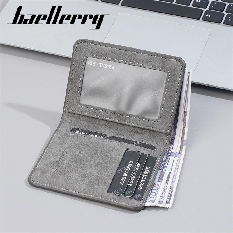 Baellerry Модные мини-кошельки для мужчин из ПУ кожи, держатель для карт, винтажный дизайн, тонкий кошелек