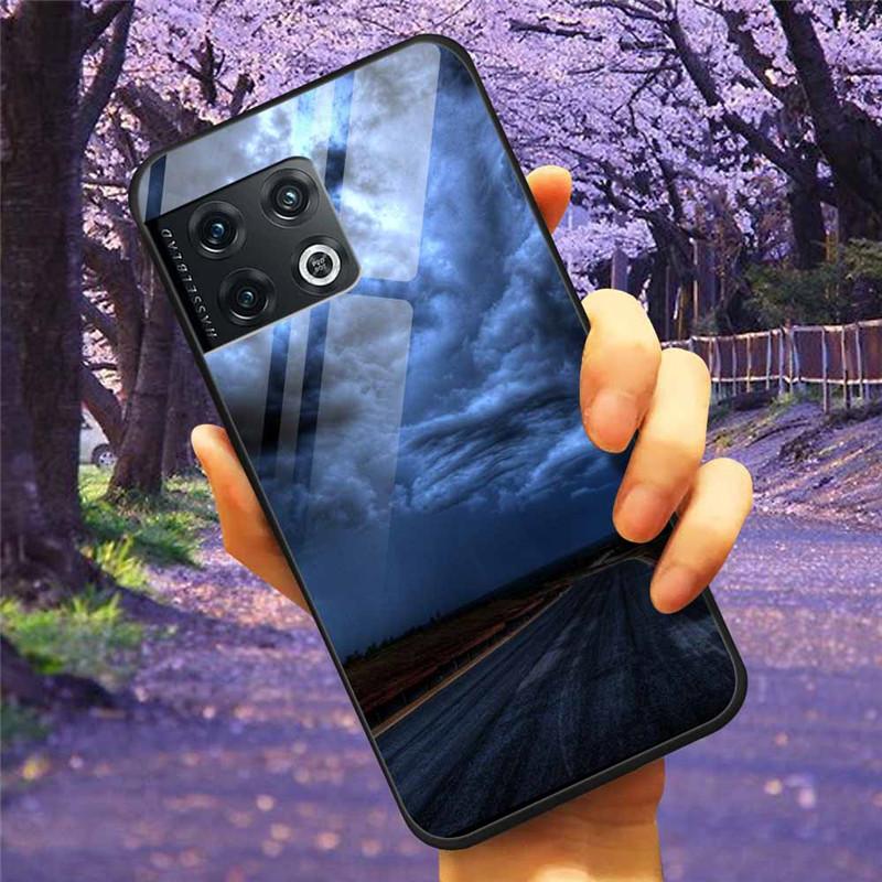 For OnePlus 10 Pro 5G Case 6.7'' Tempered Glass Starry Marble Hard Back Cover for One Plus 10Pro Funda Capa Oneplus10pro Coque